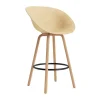 Chaise de bar Mat Bar Chair 75 cm, Hemp-hêtre-acier noir