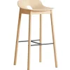 Chaise de bar Mono, Chêne pigmenté blanc