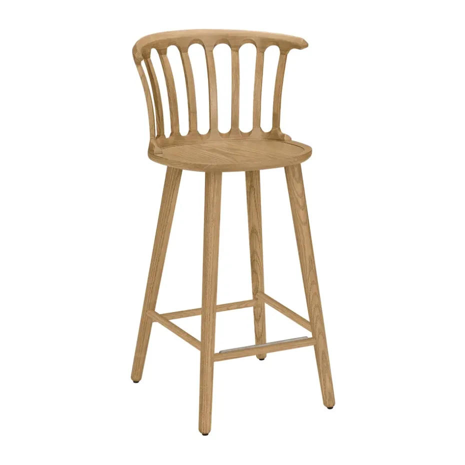 Chaise de bar San Marco 63 cm, Chêne huilé