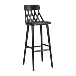 Chaise de bar Y5 78 cm, Frêne lasuré noir