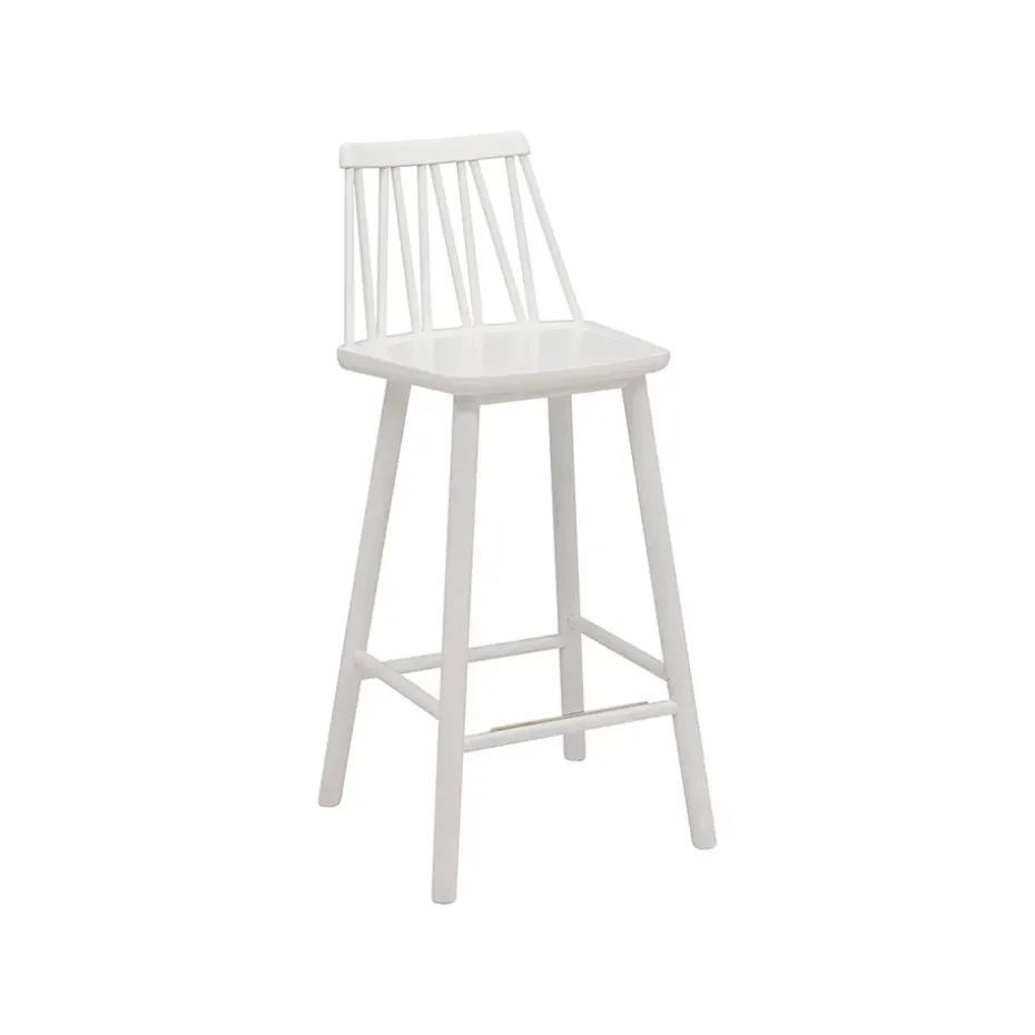Chaise de bar ZigZag 63 cm, blanc