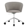 Chaise de bureau Kendo Swivel à 5 roulettes, Porcelain-polished aluminium