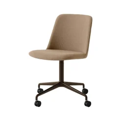 Chaise de bureau Rely HW23, tissu hallingdal 224 peanut, structure bronze
