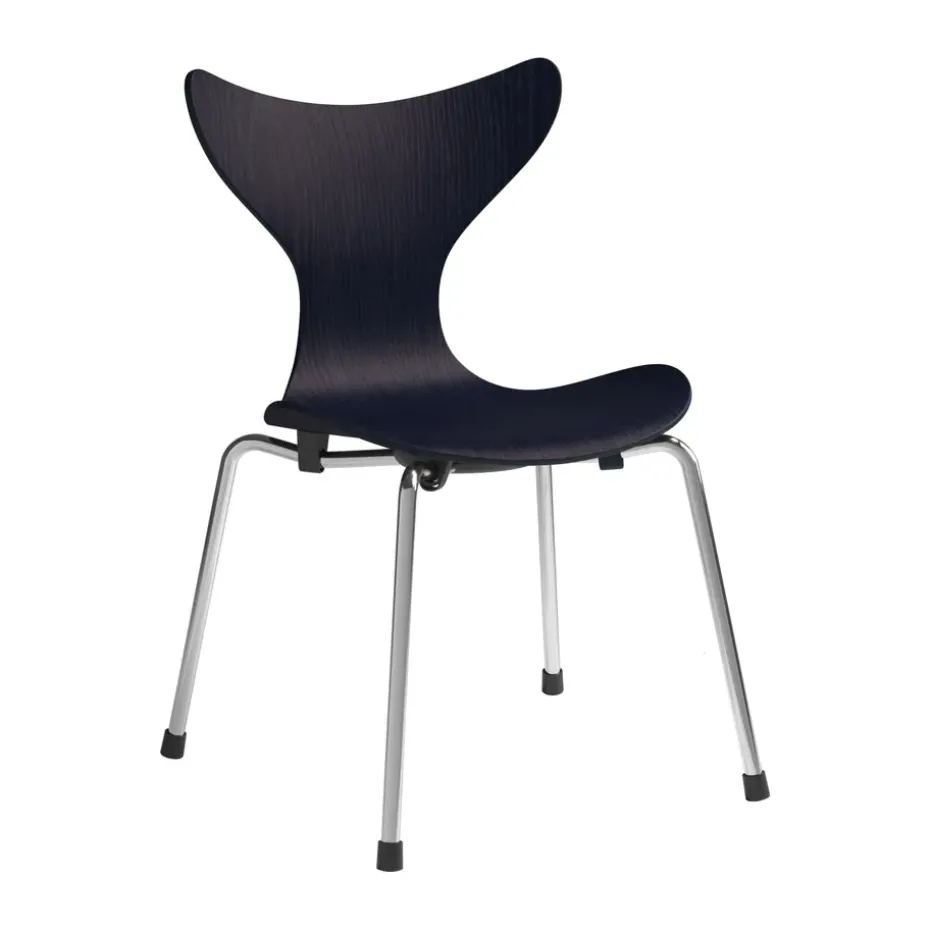 Chaise d'enfant Liljan, Midnight blue frêne peint-chrome