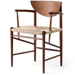 Chaise Drawn HM4 avec accoudoirs, Noyer