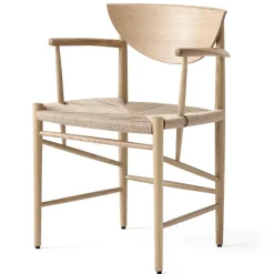 Chaise Drawn HM4 avec accoudoirs, chêne (clair)