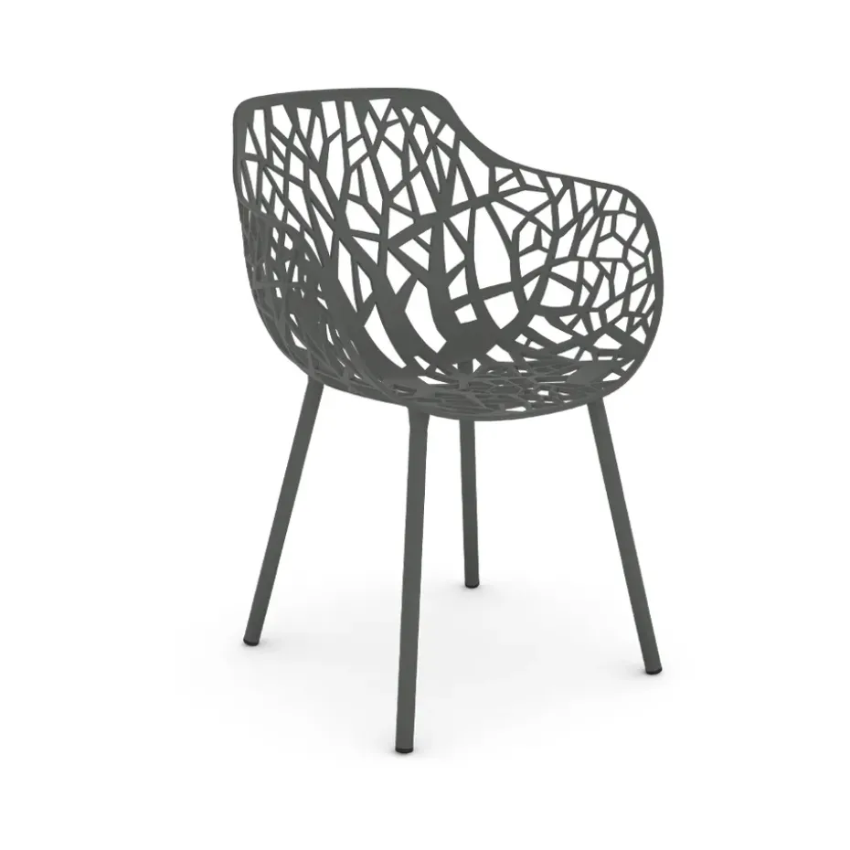 Chaise Forest, metallic grey