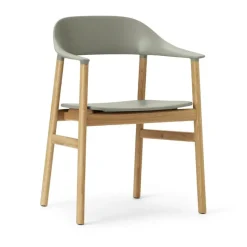 Chaise Herit en chêne, Dusty Green