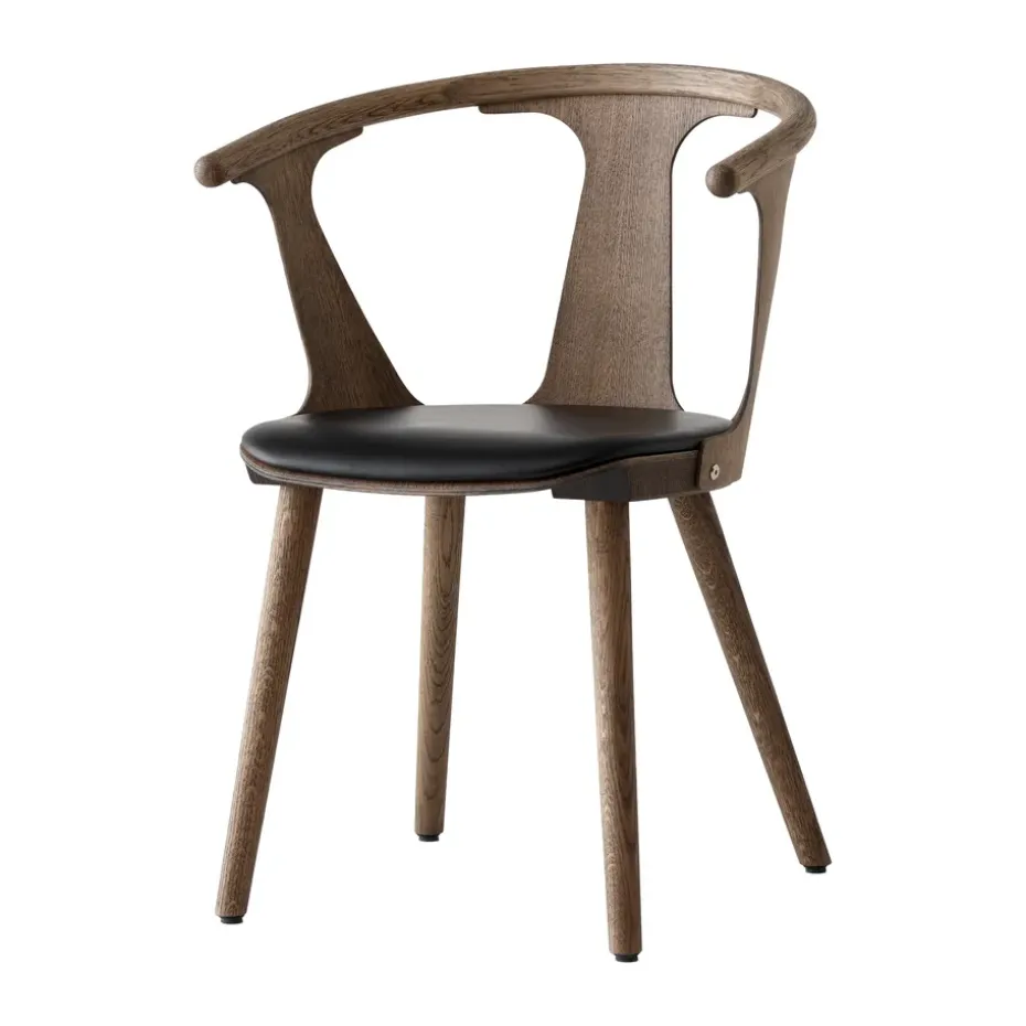 Chaise In Between SK2, Chêne fumé huilé-Noble cuir noir