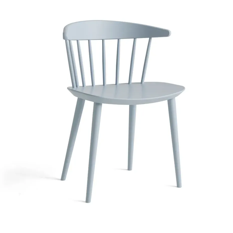 Chaise J104, Bouleau Slate blue laqué