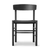 Chaise J39, Boulevard en hêtre laqué noir-svart canvas