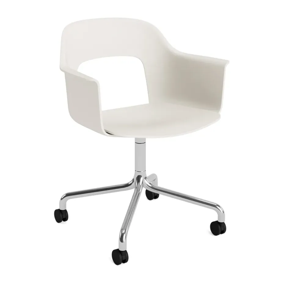 Chaise Layout Armchair 261, Cream white-aluminium poli