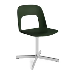 Chaise Layout Chair 131, Bottle green-aluminium poli
