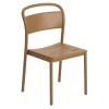Chaise Linear steel side chair, Burnt orange