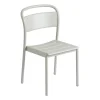 Chaise Linear steel side chair, Grey (RAL 7044)