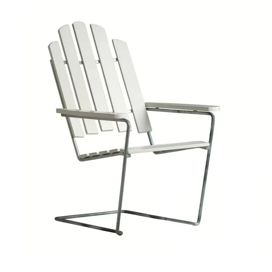 Chaise longue A3, Chêne laqué banc-galvanisation à chaud