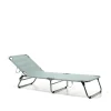 Chaise longue Amigo, Tissu sage green-aluminium