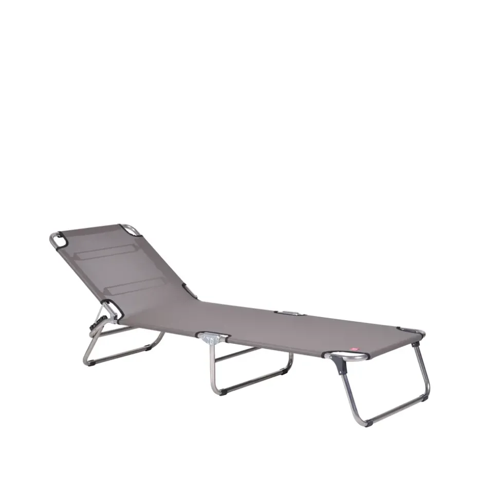 Chaise longue Amigo, Tissu continente-support en aluminium
