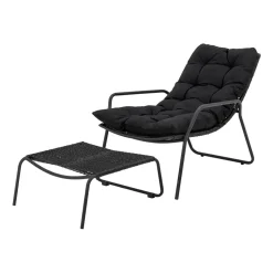 Chaise longue Boel, Noir