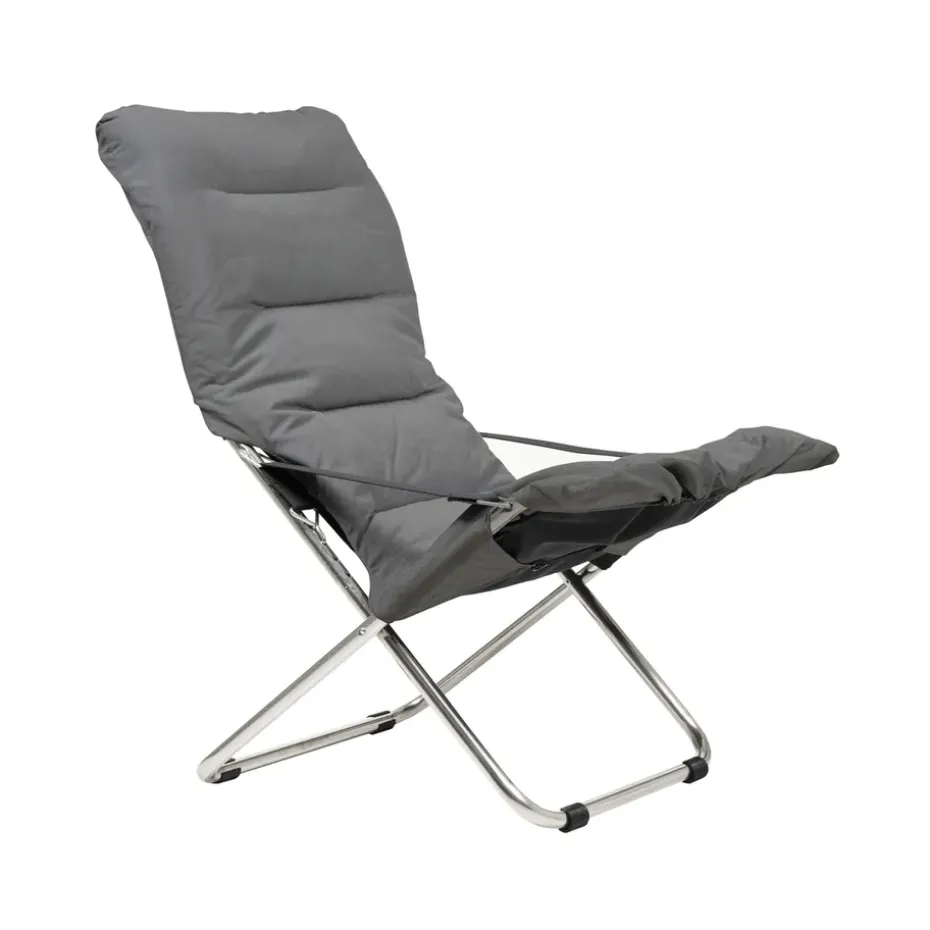 Chaise longue Fiesta Soft, Tissu anthracite-structure en aluminium