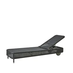 Chaise longue Presley weave, Graphite