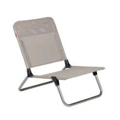 Chaise longue Quick, Taupe-support en aluminium