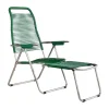 Chaise longue Spaghetti avec repose‑pieds, Green