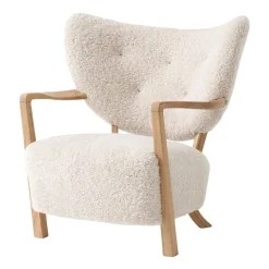 Chaise longue Wulff ATD2 fauteuil, Chêne huilé-Moonlight