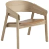 Chaise lounge Cover cuir, Cognac-chêne