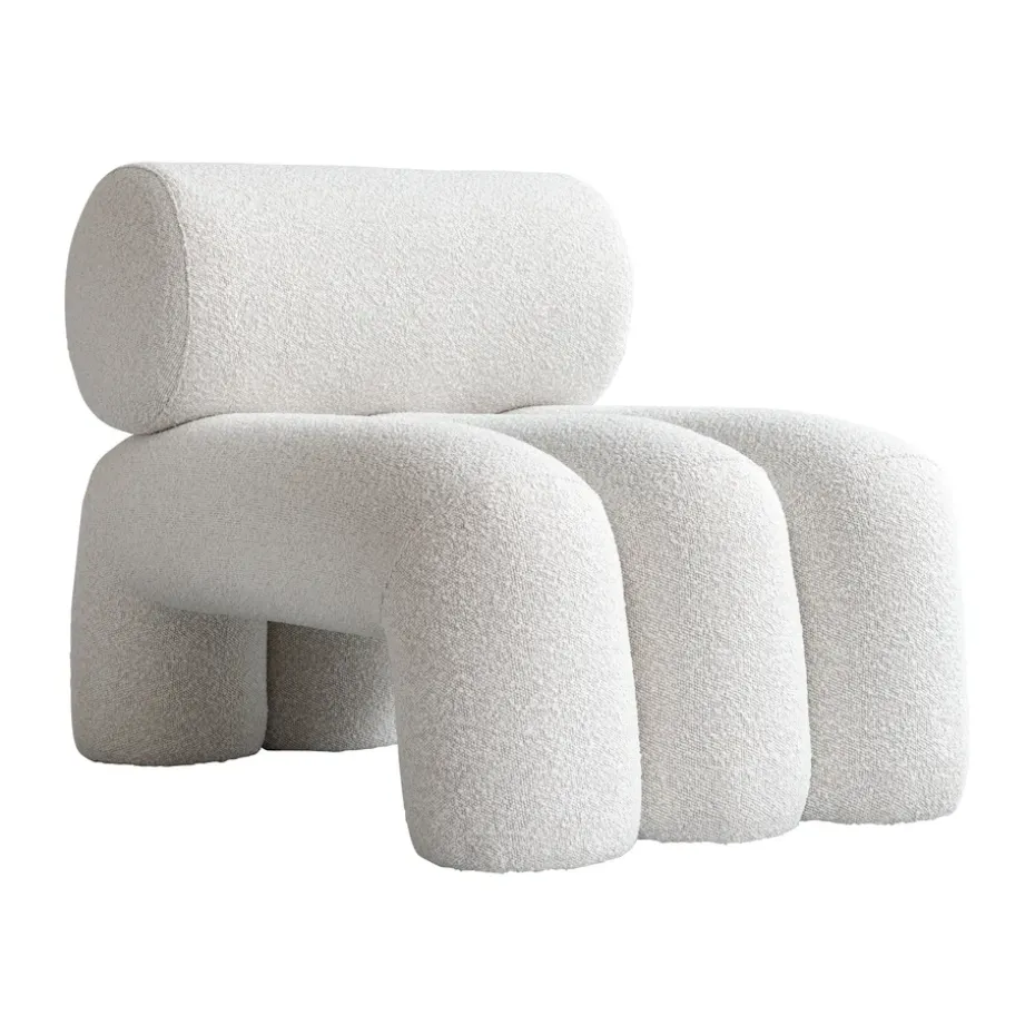 Chaise lounge Foku Chair, Bouclé