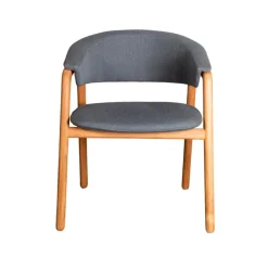Chaise Luna, Cane-Line airtouch grey, support en teck