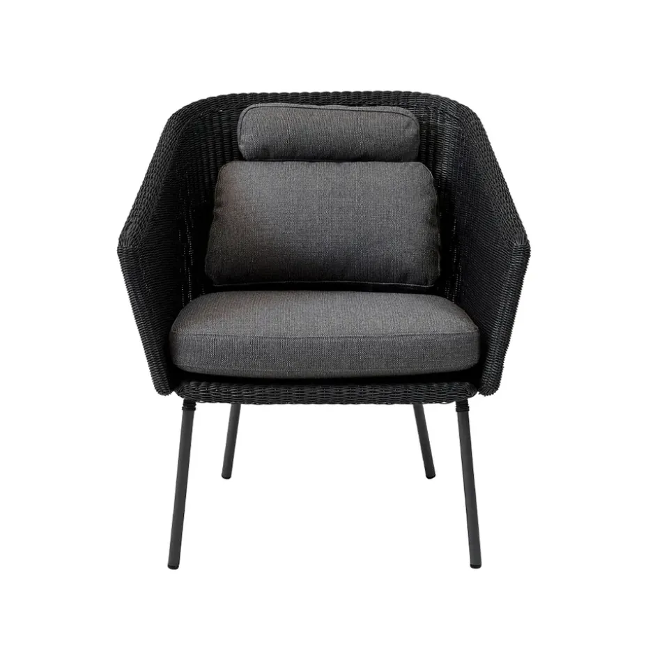 Chaise Mega, Graphic, incl. coussins gris