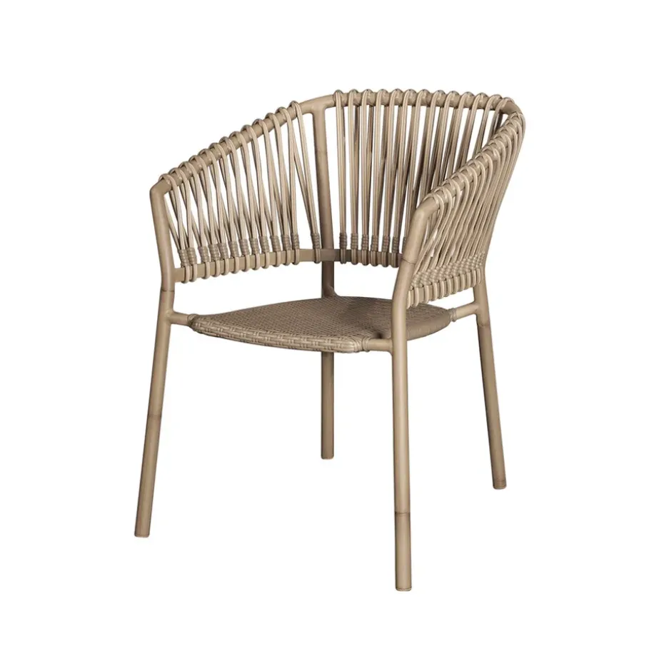 Chaise Ocean en aluminium avec accoudoirs, Natural