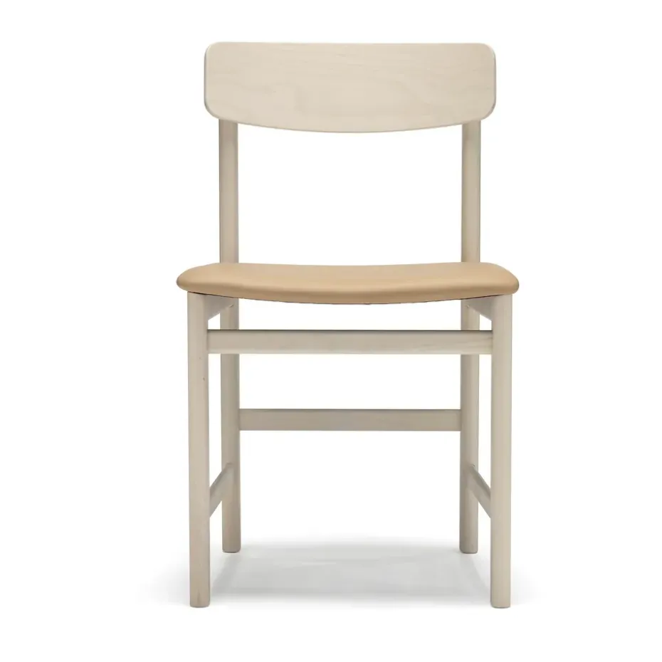 Chaise Pal, Bouleau clair verni mat - Elmosoft 22030