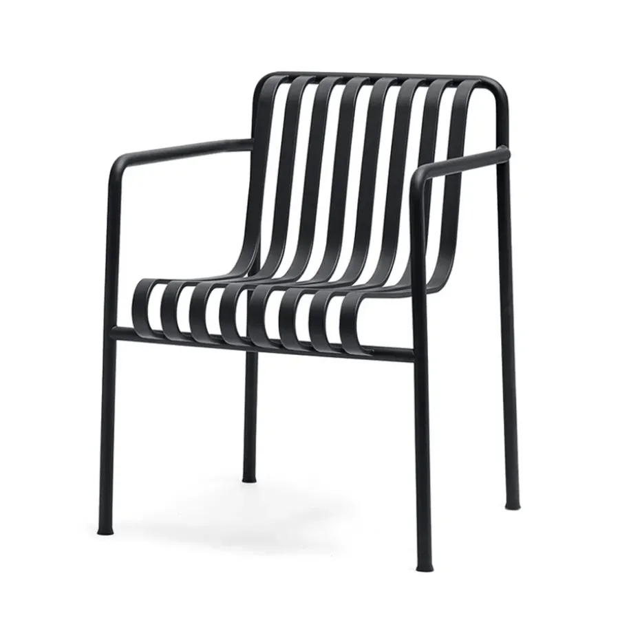 Chaise Palissade Dining avec accoudoirs, Anthracite