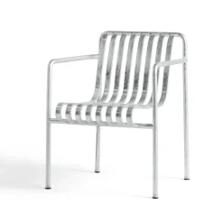Chaise Palissade Dining avec accoudoirs, hot galvanized