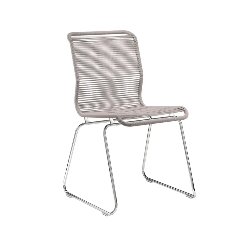 Chaise Panton One, carmen, acier inoxydable