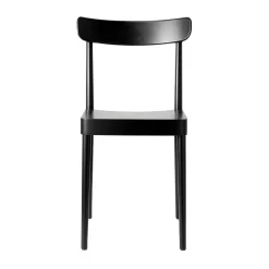 Chaise Petite, Siège plaqué noir