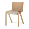 Chaise Ready assise rembourrée, Natural oak-Audo Bouclé 02