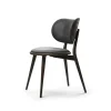 Chaise The Dining Chair, cuir noir, hêtre lasuré noir
