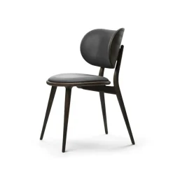 Chaise The Dining Chair, cuir noir, hêtre lasuré noir