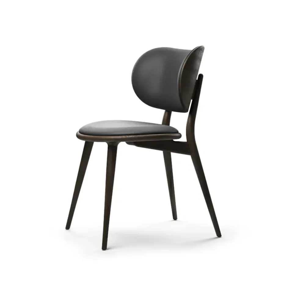Chaise The Dining Chair, cuir noir, hêtre lasuré noir