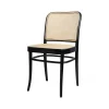 Chaise Ton no.811 assise en rotin, Lasuré noir B123-New Rotin