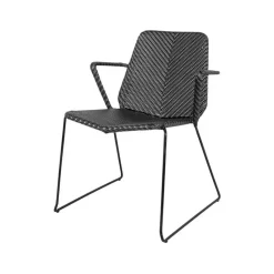 Chaise Vision avec accoudoirs, Black