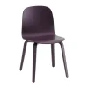 Chaise Visu Chair base en bois, Dark plum