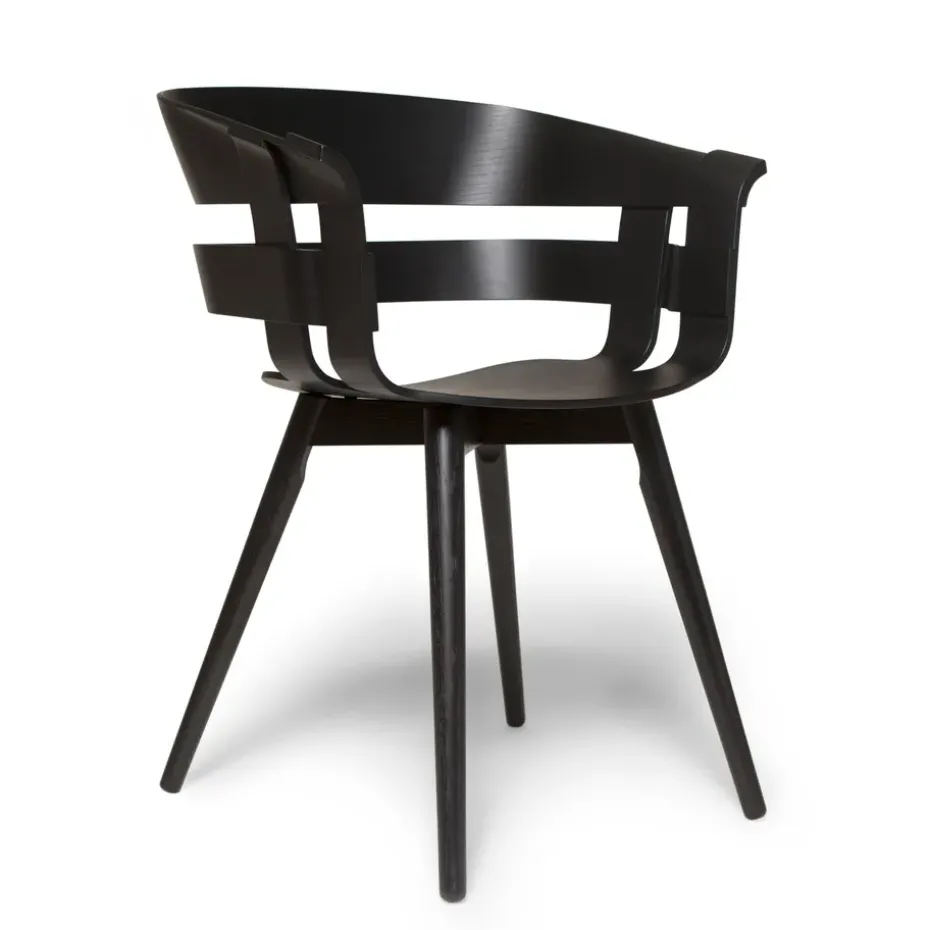 Chaise Wick Chair, noir-pieds en frêne noir