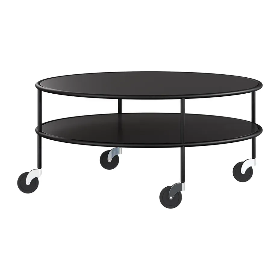 Chariot de service Cargo Support, Laminé noir, Ø90 cm