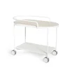 Chariot de service Lene, white, placage de frêne pigmenté blanc