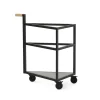 Chariot de service Move, chêne lasuré noir, big, marbre marquina, verre