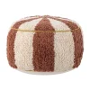 Charoline pouf Ø44 cm, Marron blanc
